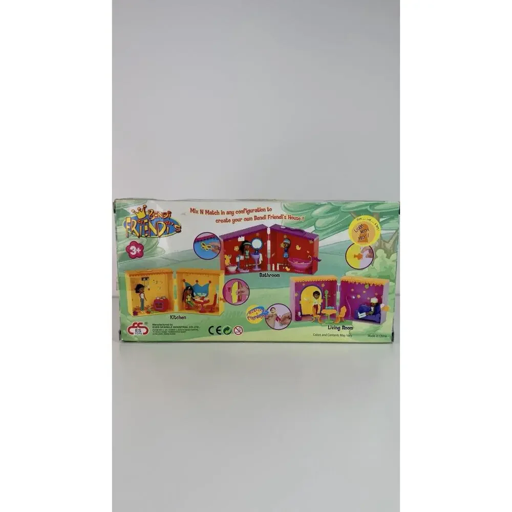 ES Toys Bendi Friend’s Deluxe Room Bendi African American Dolls Plus Furniture